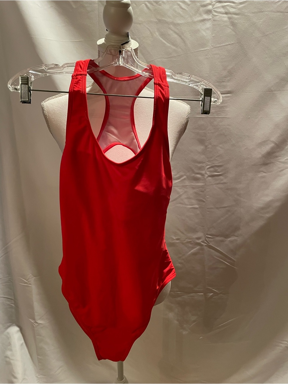 Classic Red Racerback One-Piece Swimsuit